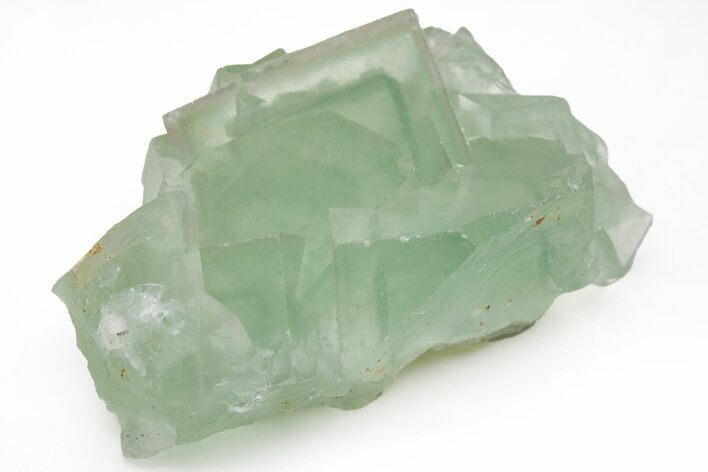 Green Cubic Fluorite Crystals with Phantoms - China #216245
